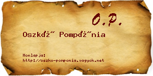 Oszkó Pompónia névjegykártya